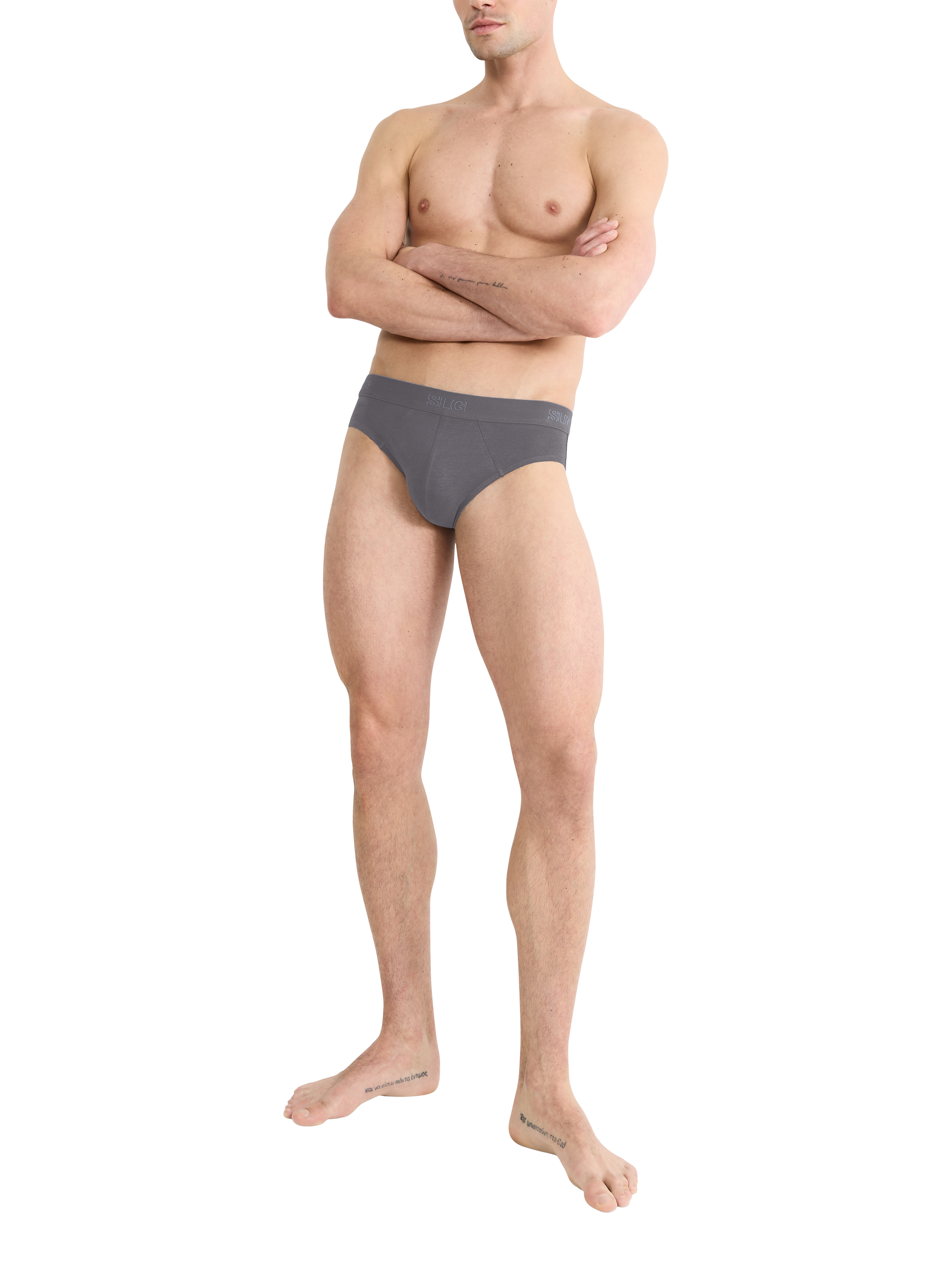 Product image 5 of 7, which shows sloggi SLG Base Briefs, Pack of 2, Dark Blue/Grey, L