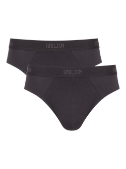 sloggi SLG Base Briefs, Pack of 2, Charcoal, Charcoal