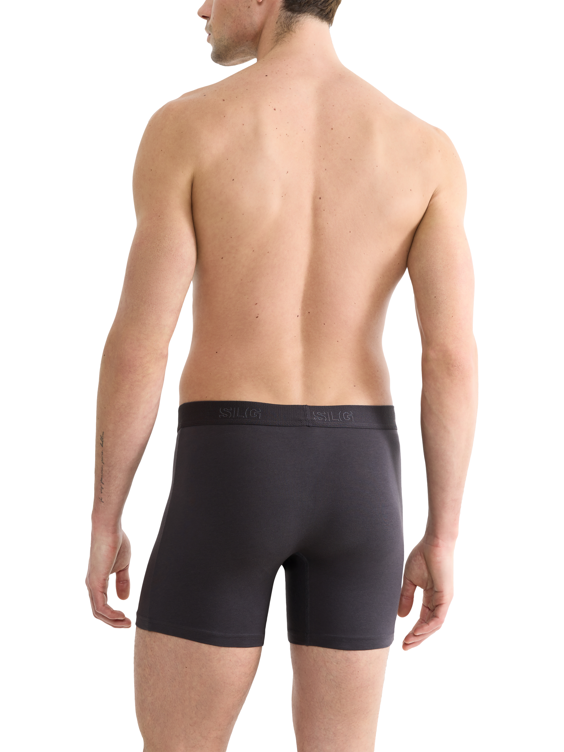 Product image 4 of 7, which shows sloggi SLG Base Shorts, Pack of 2, Charcoal, S