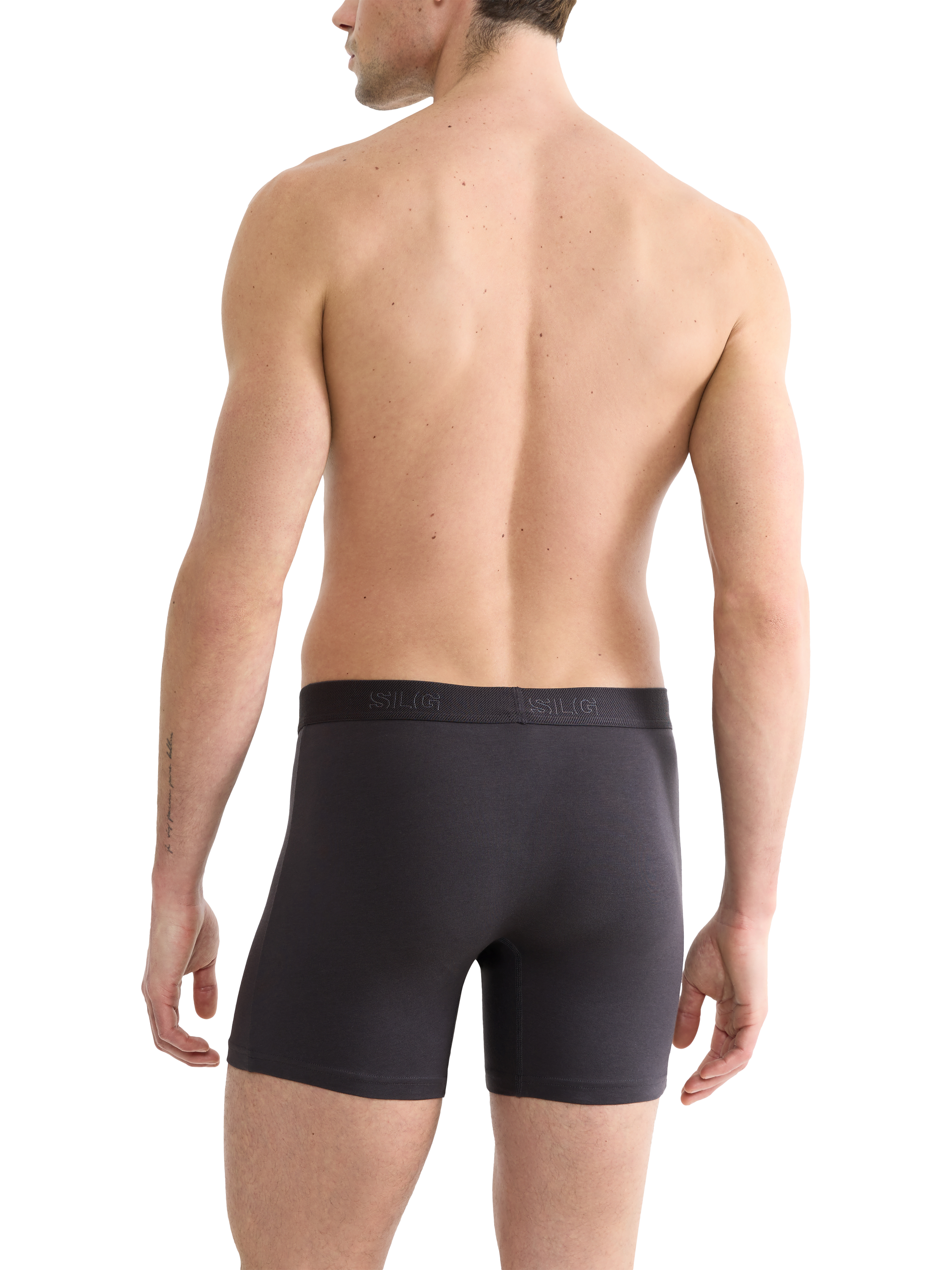 Product image 4 of 8, which shows sloggi SLG Base Shorts, Pack of 2, Black/Dark Blue, S