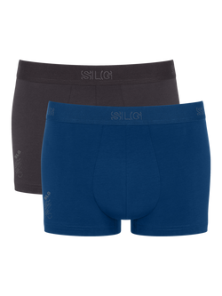 sloggi SLG Base Trunks, Pack of 2, Dark Grey/Dark Blue, Dark Grey/Dark Blue