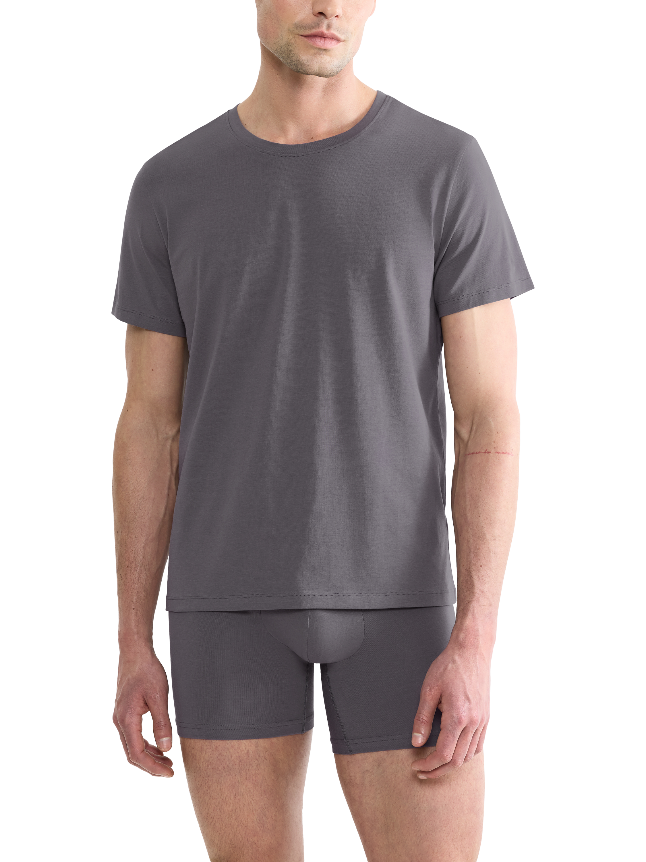 Product image 1 of 6, which shows sloggi SLG Base O-Neck T-Shirt, Shiver, S
