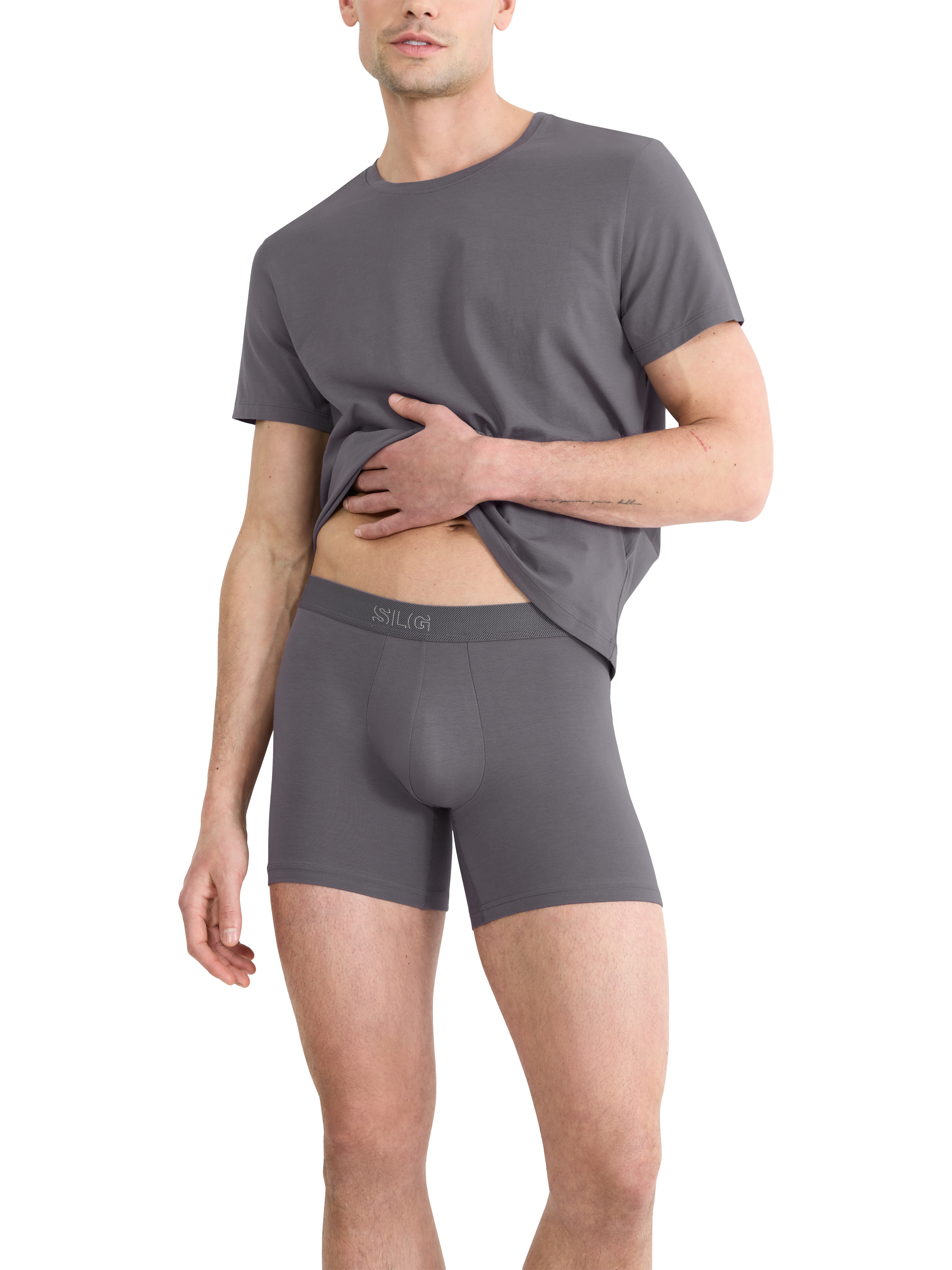 Product image 5 of 6, which shows sloggi SLG Base O-Neck T-Shirt, Shiver, S