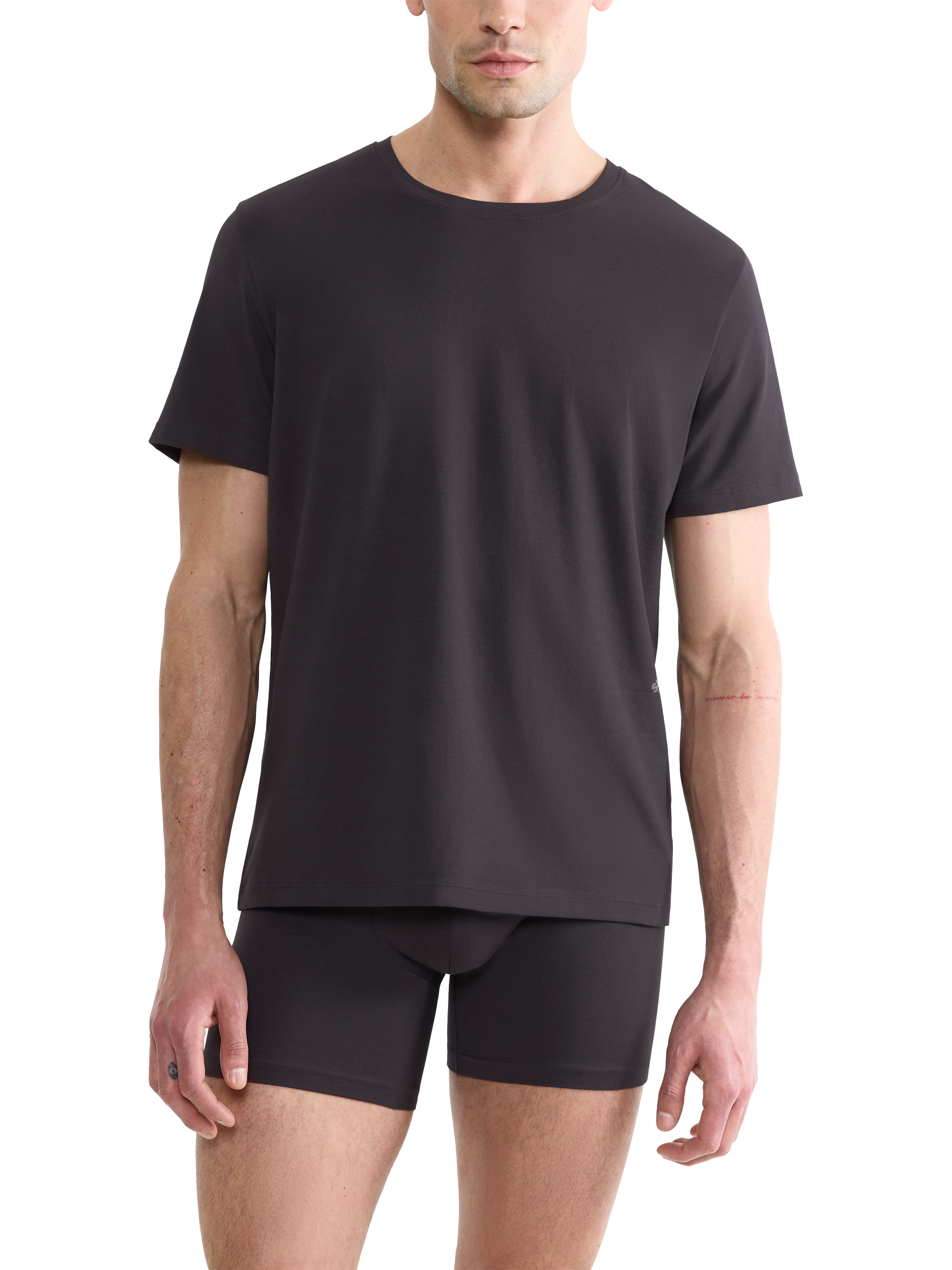 Product image 1 of 6, which shows sloggi SLG Base O-Neck T-Shirt, Charcoal, S