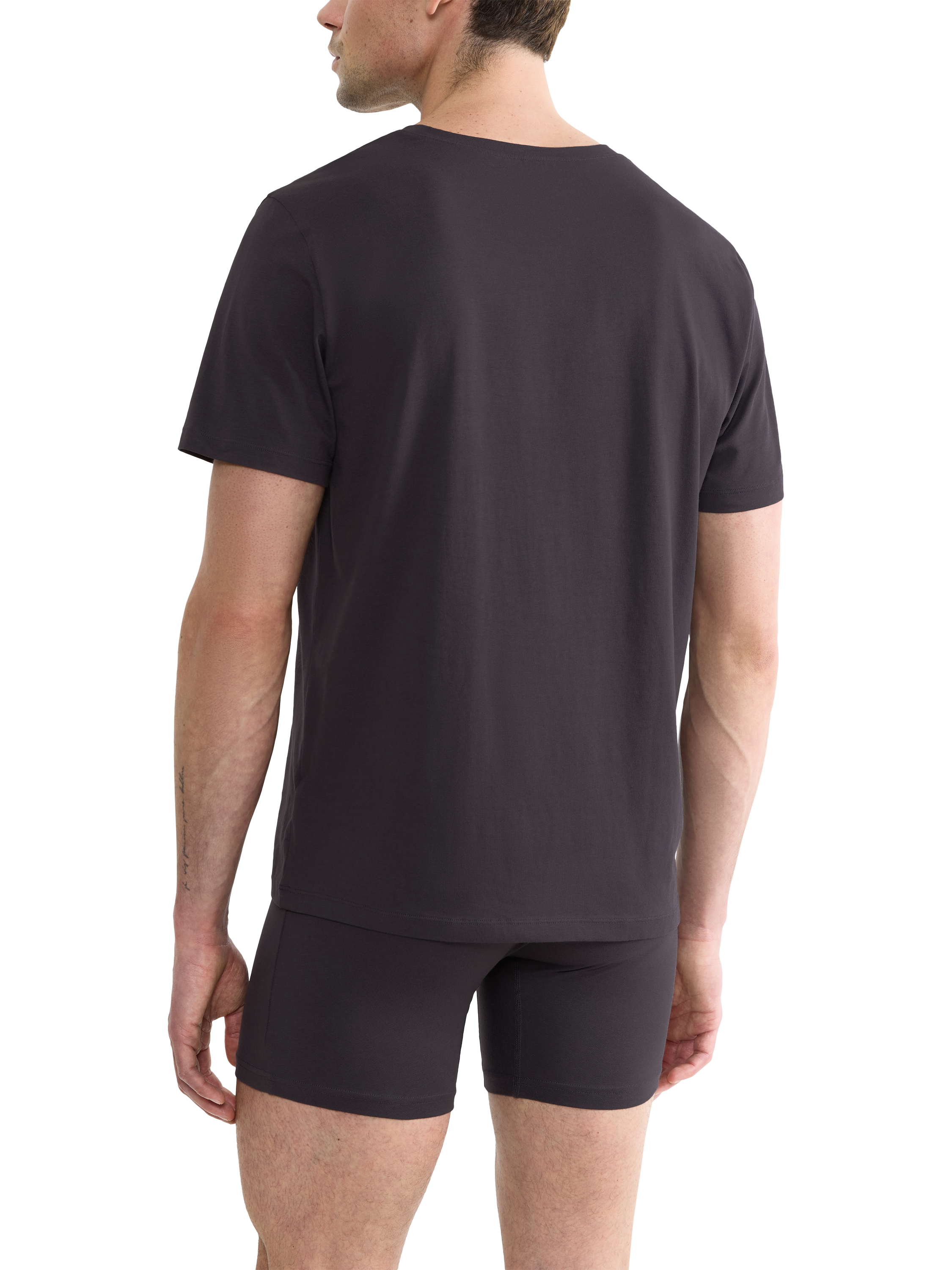 Product image 2 of 6, which shows sloggi SLG Base O-Neck T-Shirt, Charcoal, S