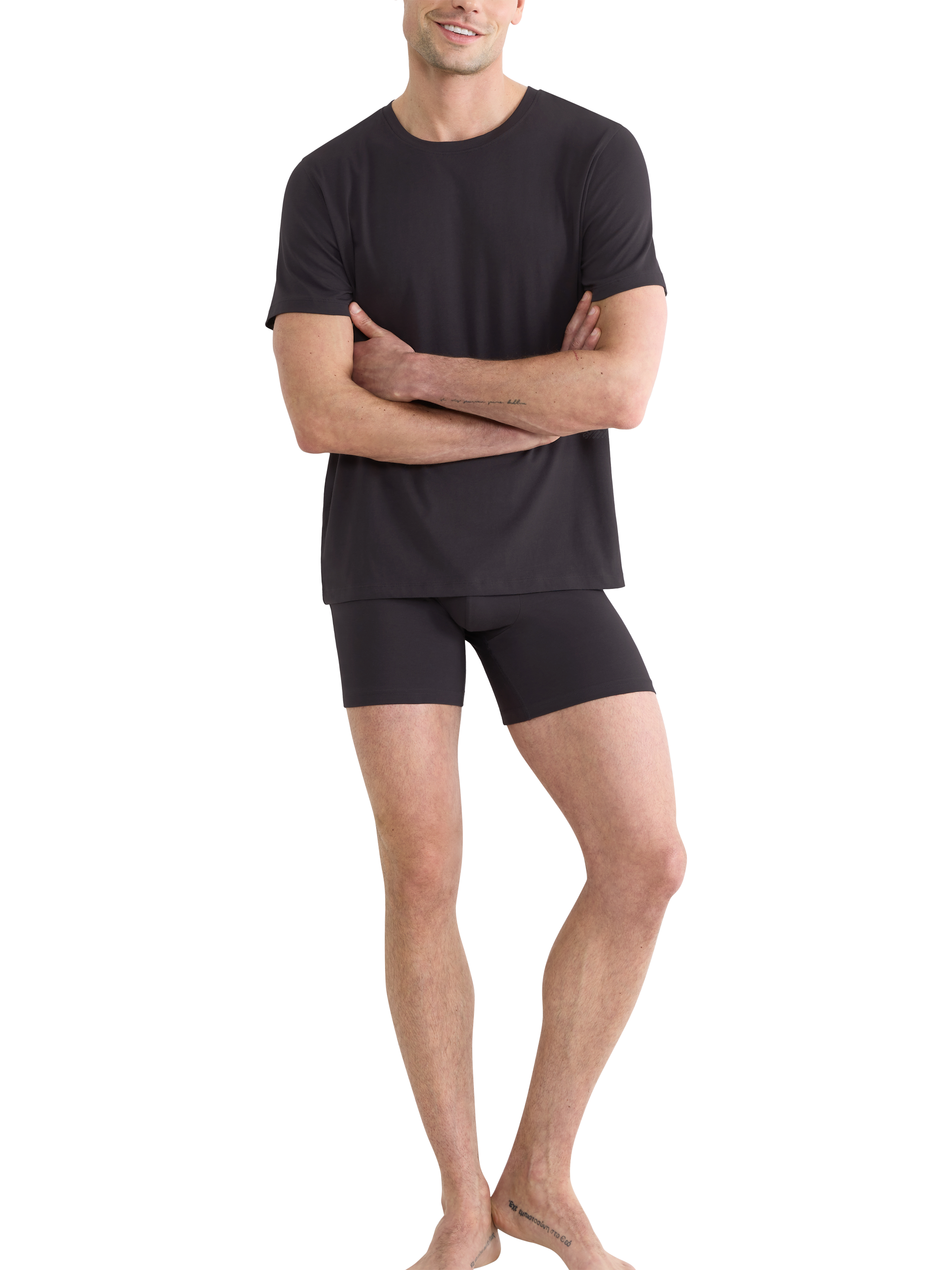 Product image 5 of 6, which shows sloggi SLG Base O-Neck T-Shirt, Charcoal, S