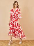 Yumi Kimono Sleeve Wrap Midi Dress