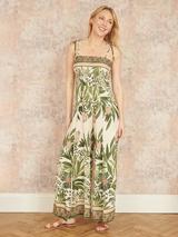 Karen Millen Floral Jumpsuit, Green/Multi