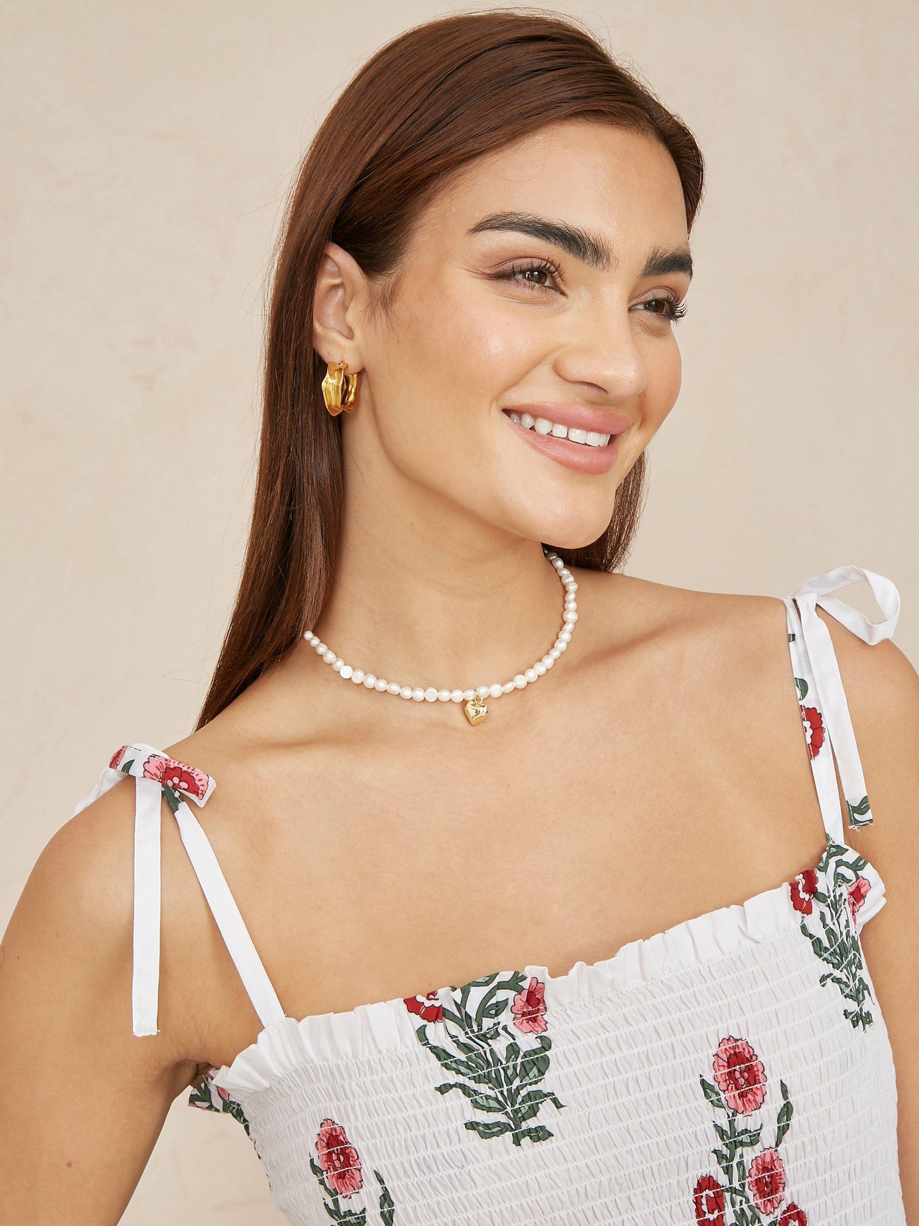 Product image 3 of 5, which shows Yumi Floral Smocked Midi Dress, White/Multi, 8