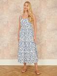 Yumi Cotton Floral Print Midi Dress