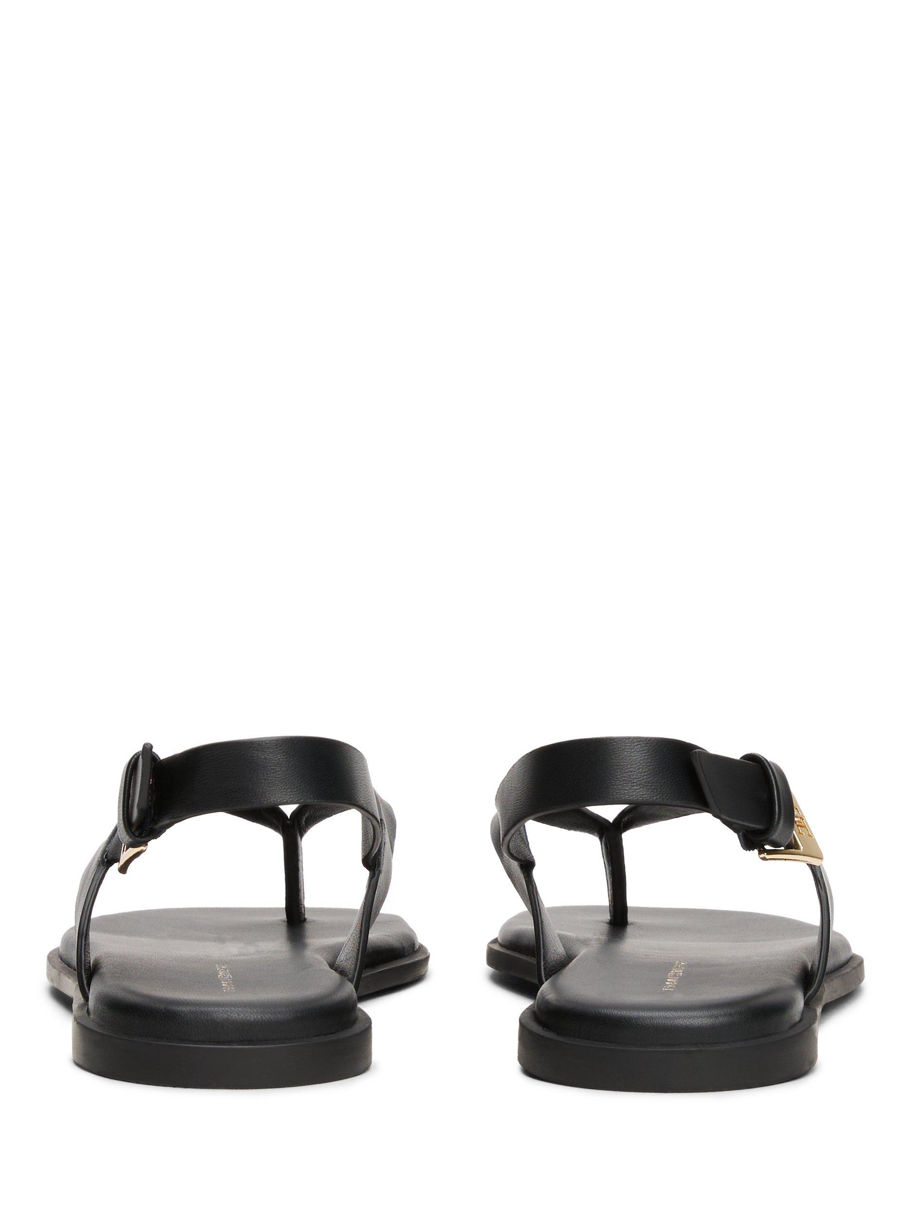 Product image 3 of 4, which shows Tommy Hilfiger Leather Sandals, Black, 3