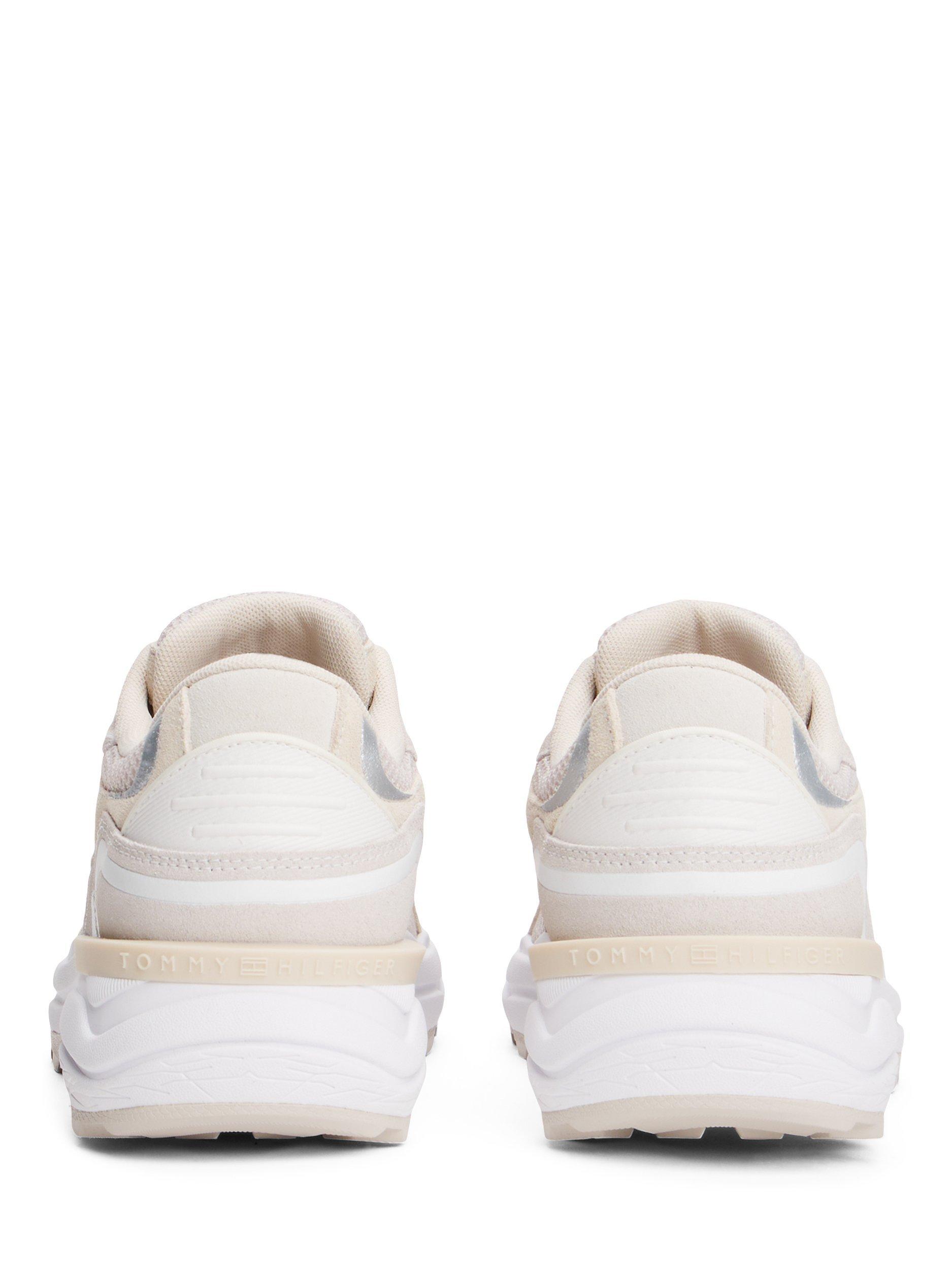 Product image 3 of 4, which shows Tommy Hilfiger TH Monogram Trainers, Newsprint/Light Grey, 6