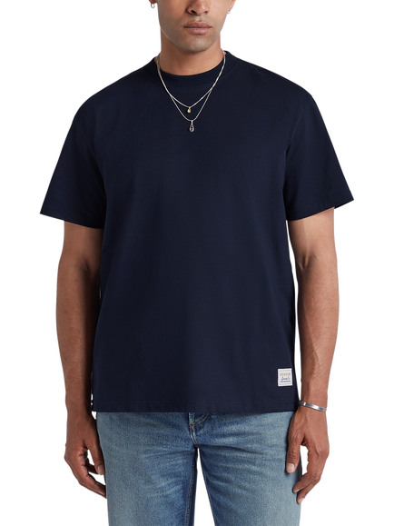 DENHAM Cotton Regular Fit Short Sleeve Cupid Graphic T-Shirt, Navy Blazer, Navy Blazer