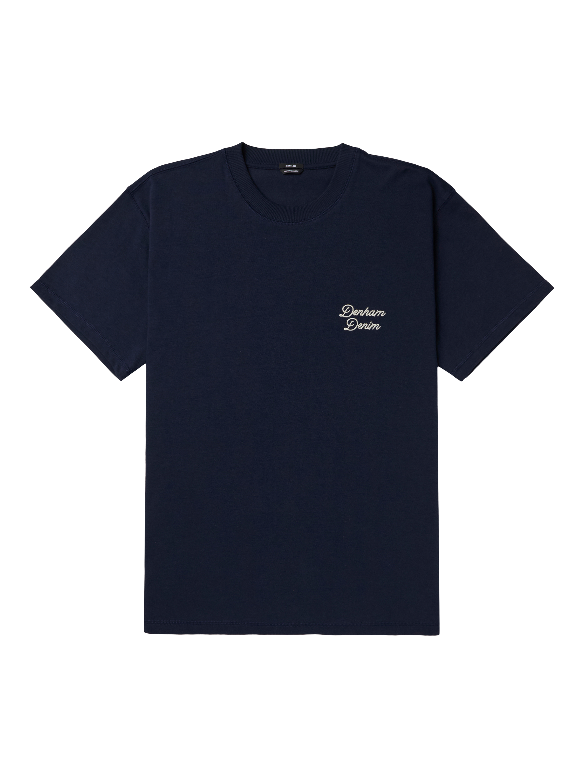 Product image 4 of 5, which shows DENHAM Arch Cotton T-Shirt, Navy Blazer, S