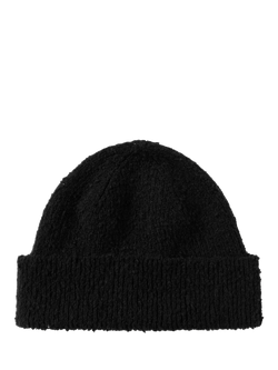 DENHAM Essential Cotton Blend Beanie, Black