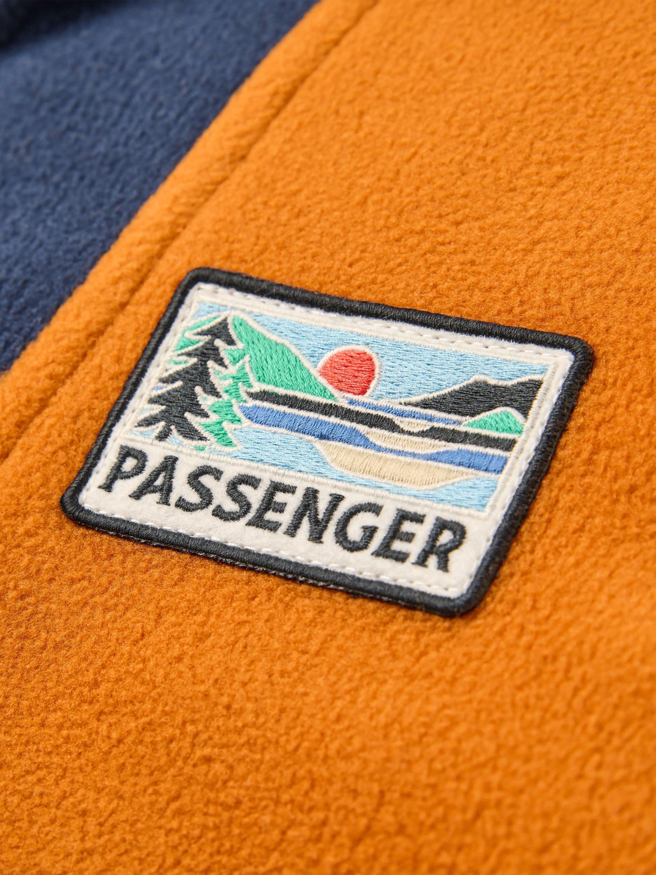 Product image 2 of 7, which shows Passenger Jazz Polar Fleece Sweatshirt, Orange/Multi, S
