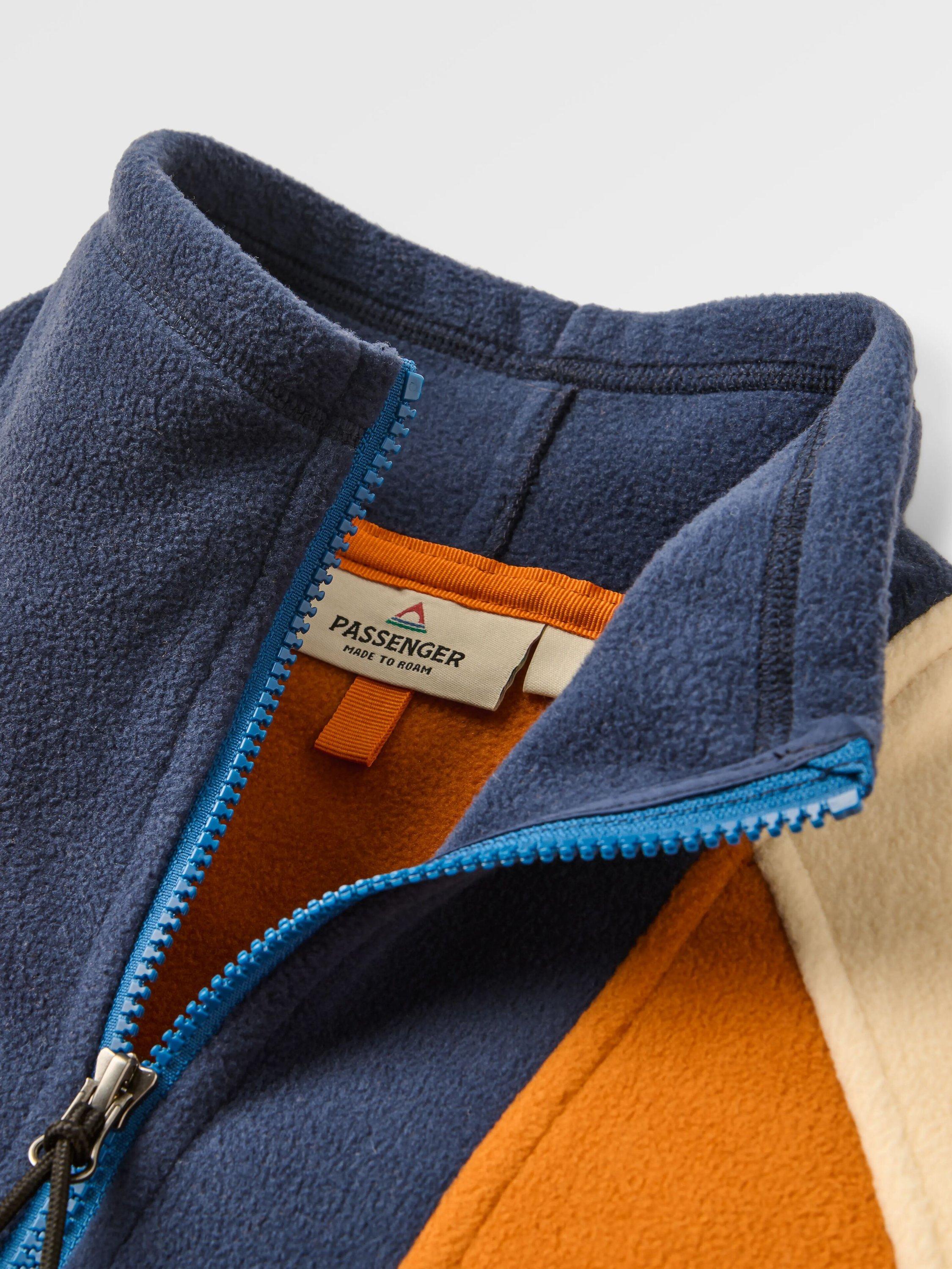 Product image 3 of 7, which shows Passenger Jazz Polar Fleece Sweatshirt, Orange/Multi, S