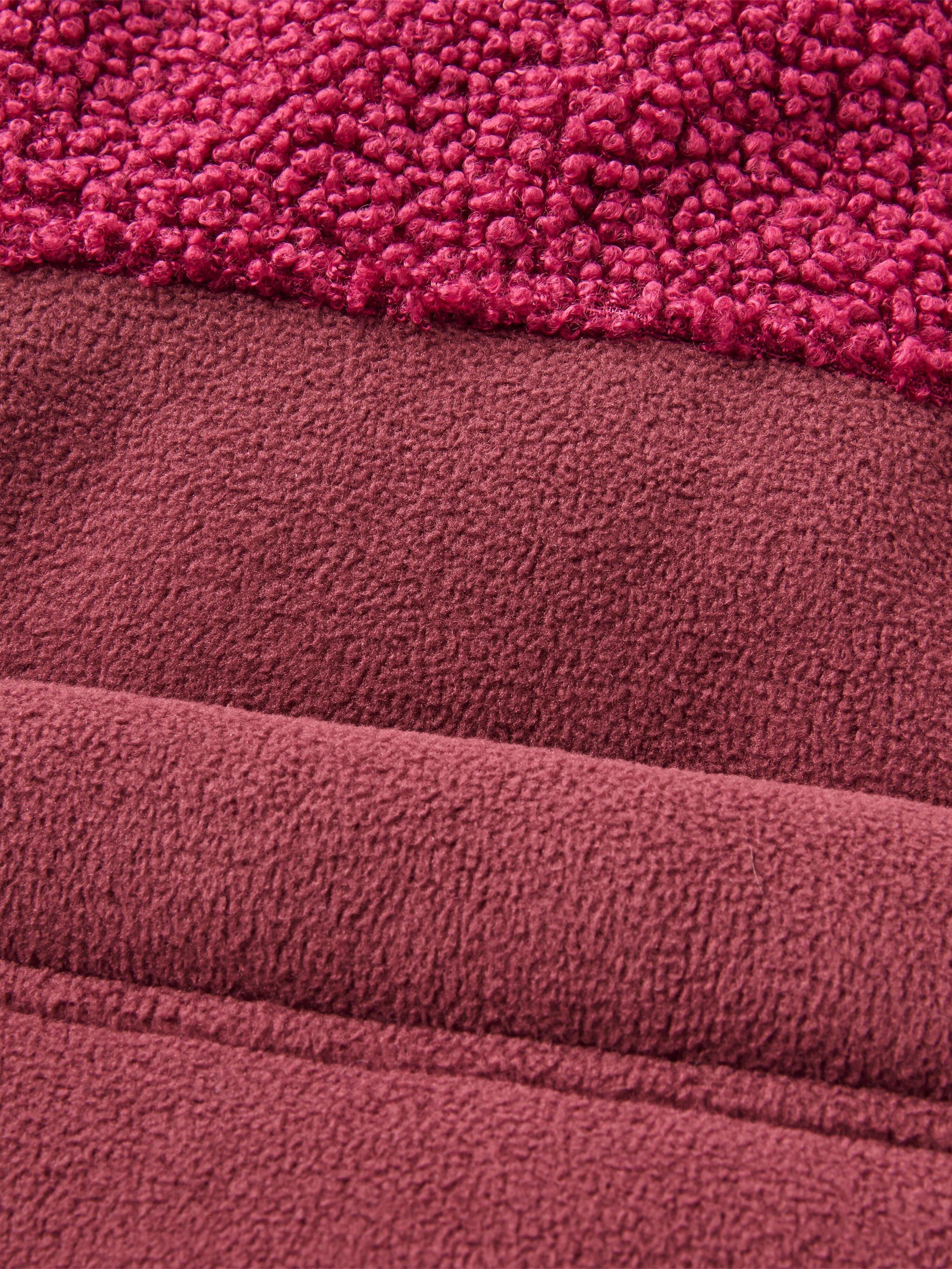 Product image 5 of 5, which shows Passenger Oak Teddy Longline Fleece, Red, S