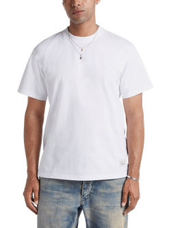 DENHAM Cotton Regular Fit Short Sleeve Cupid Graphic T-Shirt, White, White
