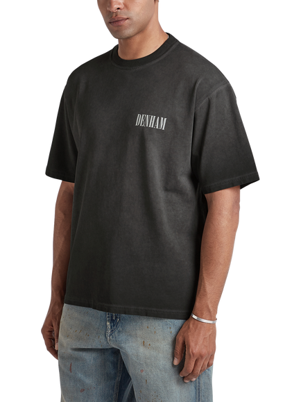 DENHAM Flare Cotton T-Shirt - view 2, Black
