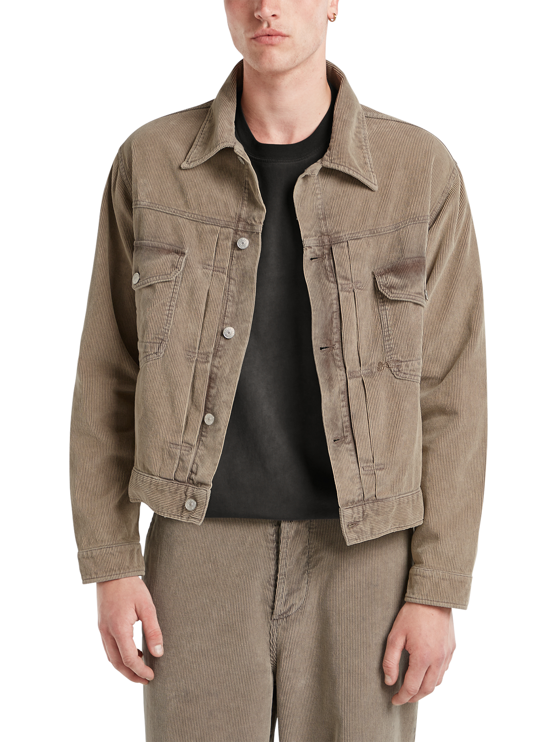 Product image 1 of 4, which shows DENHAM Chester Denim Jacket, Wren Brown, M