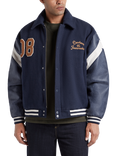DENHAM Graphic Print Varsity Jacket