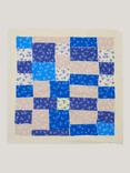 Jigsaw Floral Patchwork Scarf, Cream/Blue