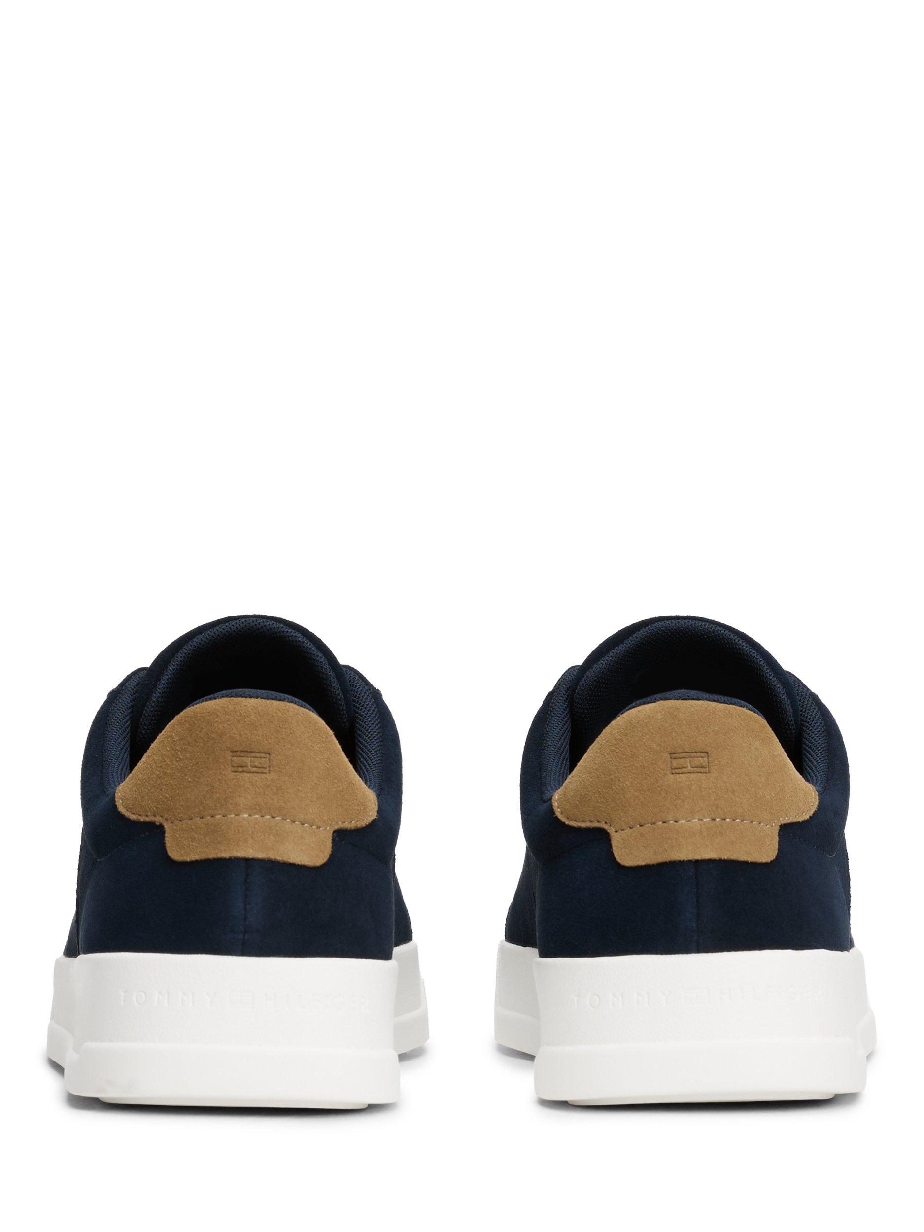 Product image 3 of 5, which shows Tommy Hilfiger Suede Chunky Sole Court Trainers, Desert Sky, EU40