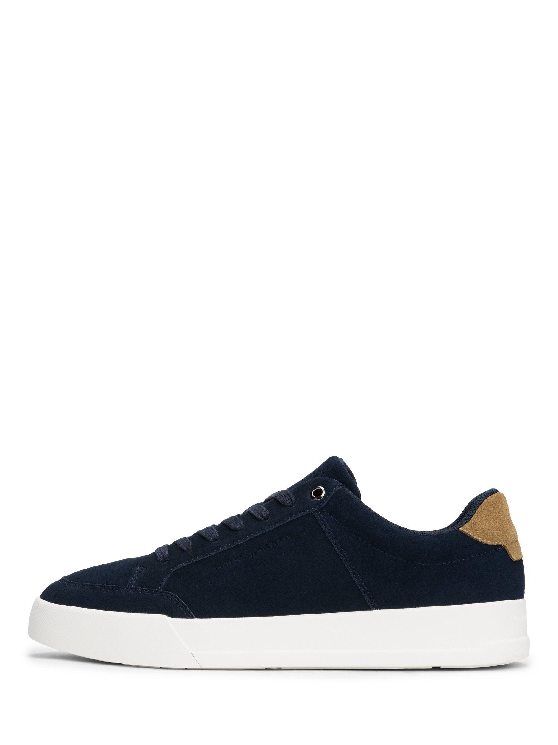 Product image 5 of 5, which shows Tommy Hilfiger Suede Chunky Sole Court Trainers, Desert Sky, EU40