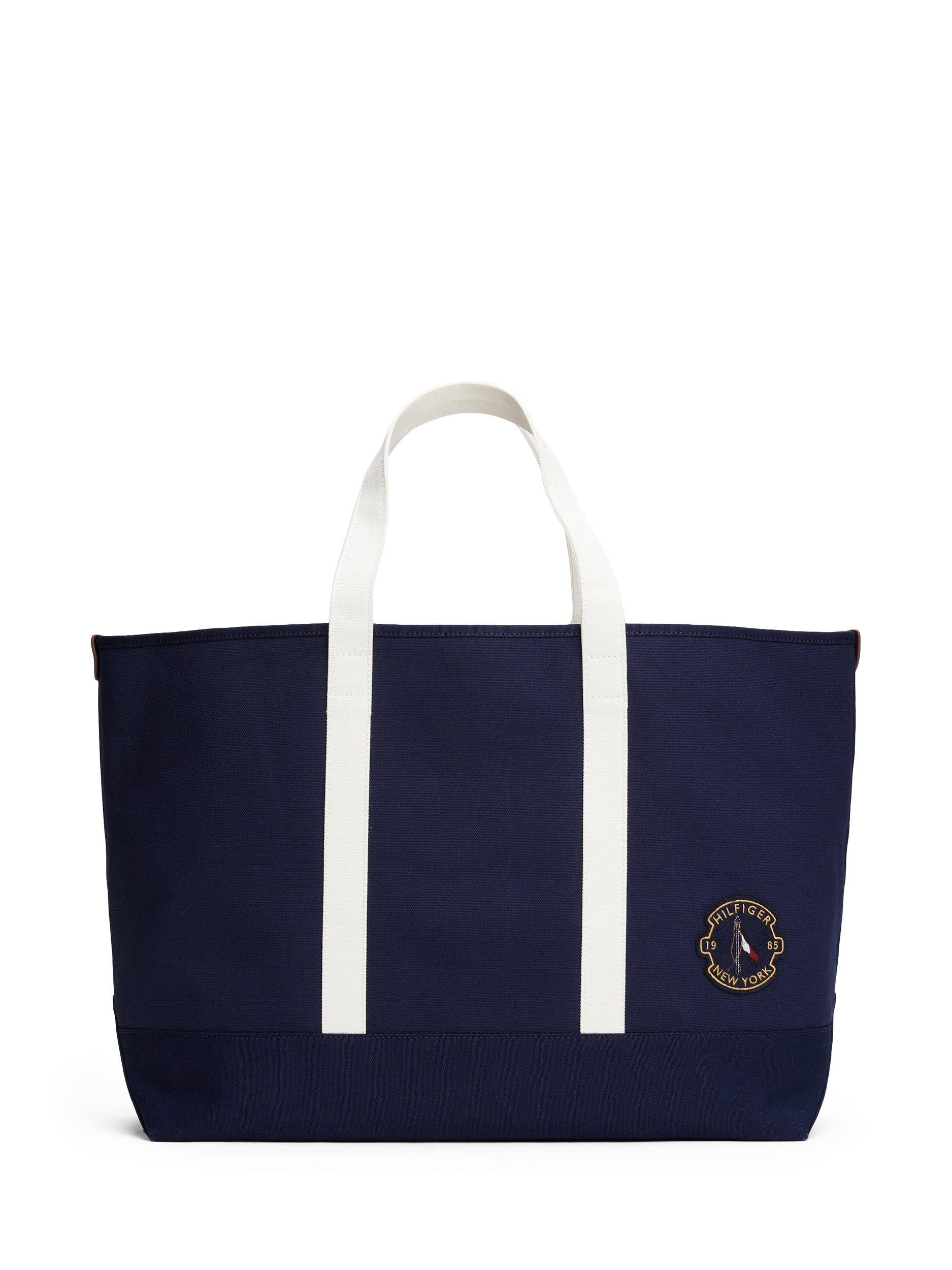 Product image 1 of 5, which shows Tommy Hilfiger Cotton Tote Bag, Preppy Navy, One Size