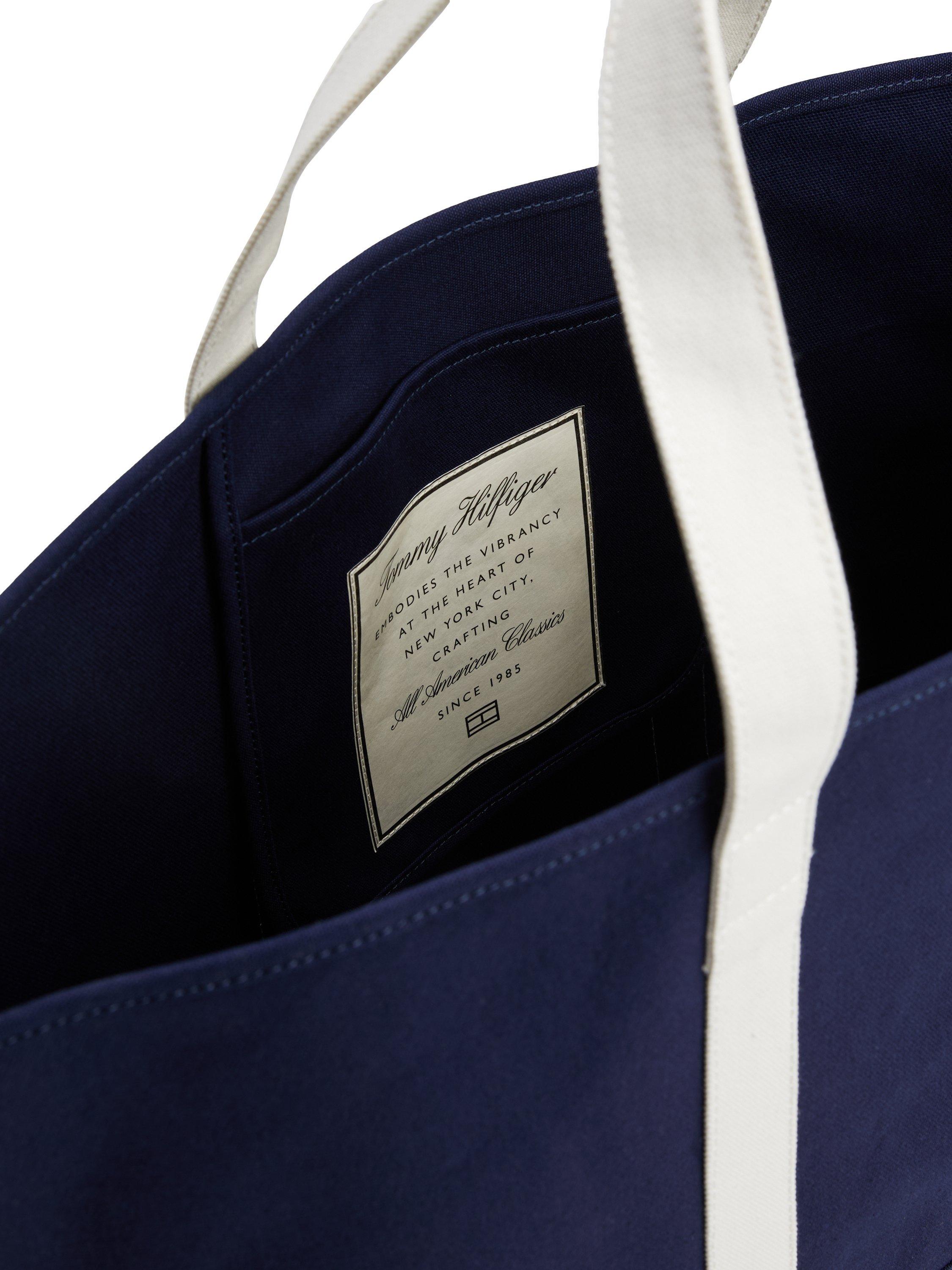 Product image 3 of 5, which shows Tommy Hilfiger Cotton Tote Bag, Preppy Navy, One Size