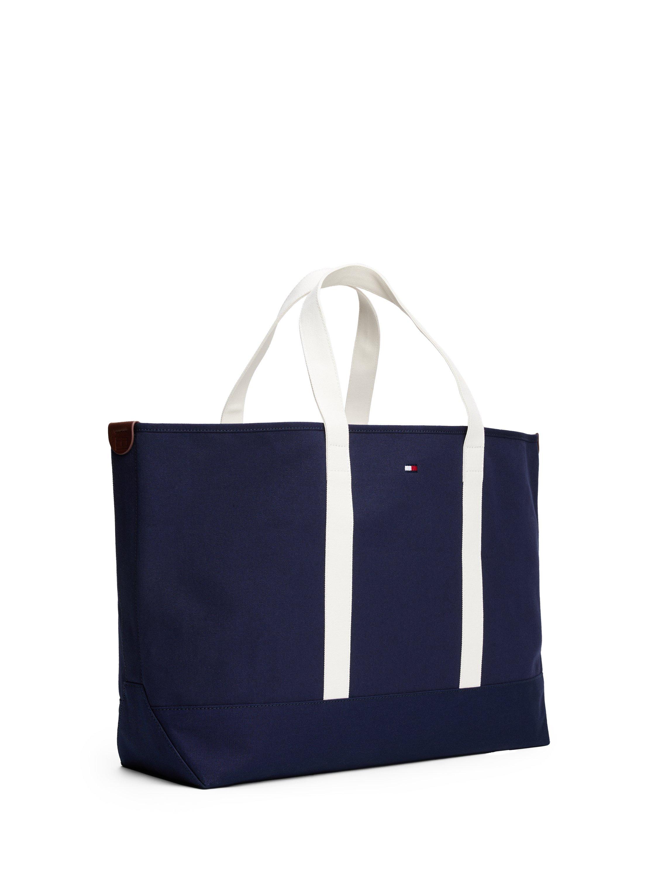 Product image 4 of 5, which shows Tommy Hilfiger Cotton Tote Bag, Preppy Navy, One Size
