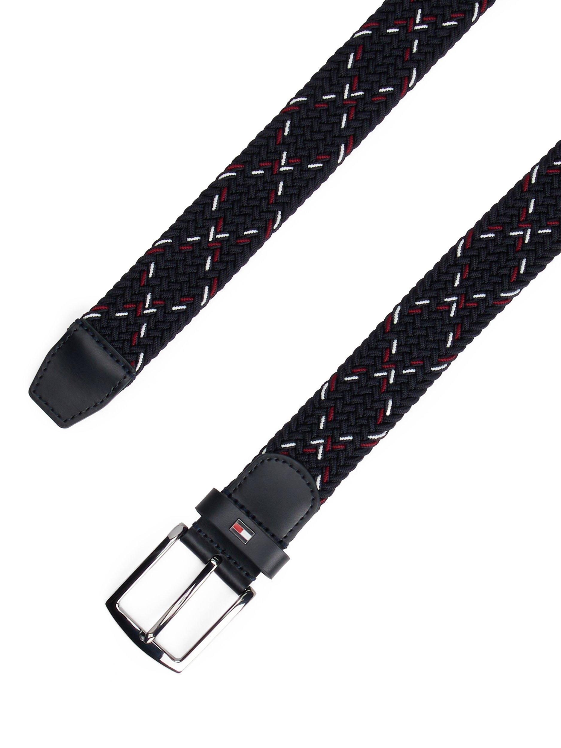Product image 2 of 3, which shows Tommy Hilfiger Heritage Weave Elastic Belt, Space Blue, 33