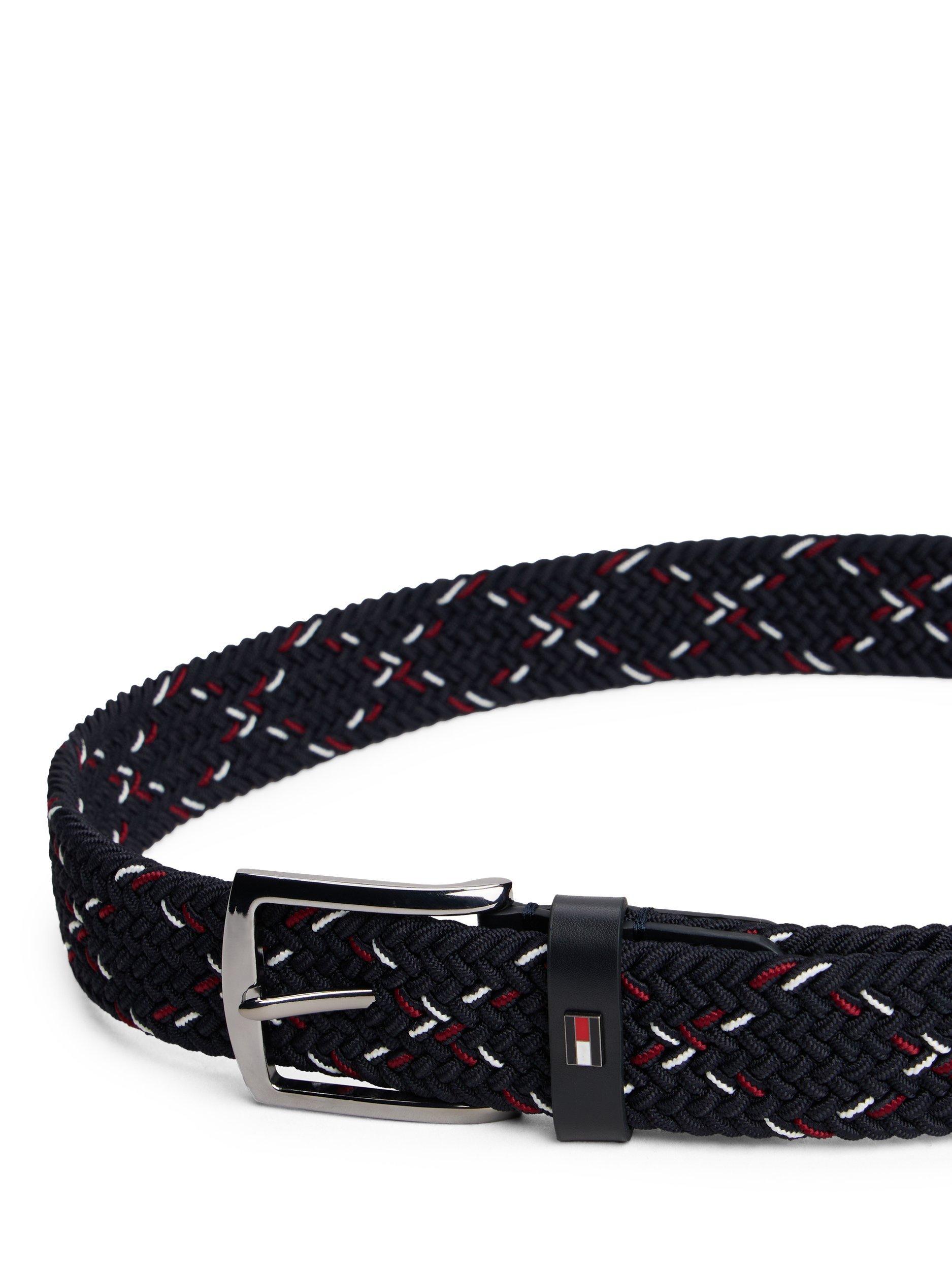 Product image 3 of 3, which shows Tommy Hilfiger Heritage Weave Elastic Belt, Space Blue, 33