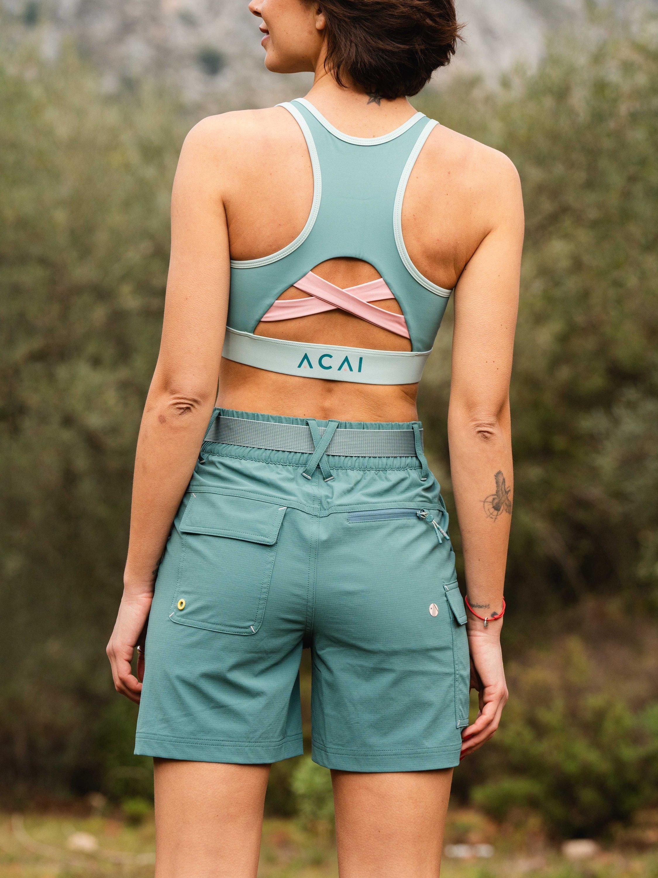 Product image 3 of 7, which shows ACAI Trail Blaze Shorts, Sagebrush Green, 6