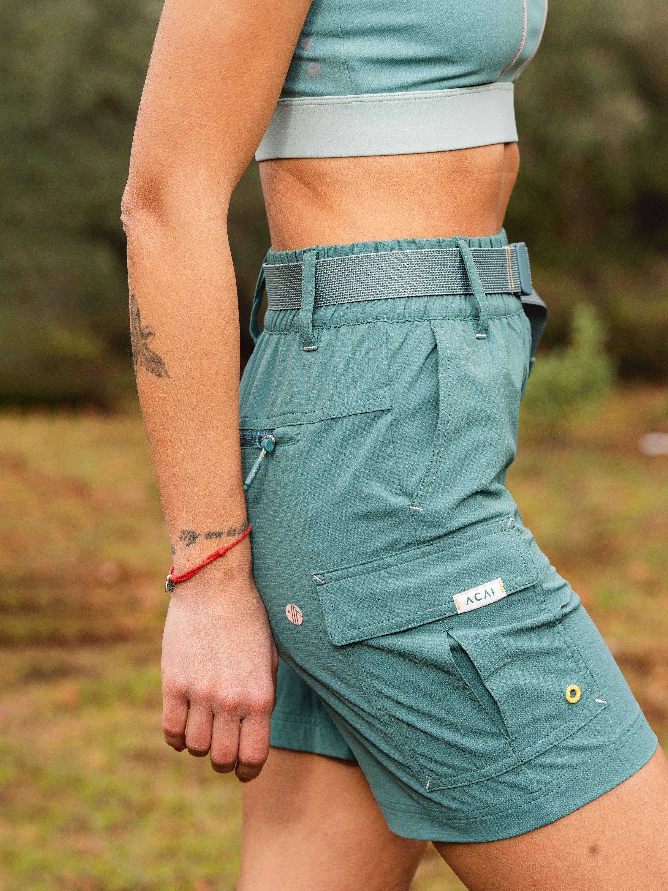 Product image 5 of 7, which shows ACAI Trail Blaze Shorts, Sagebrush Green, 6