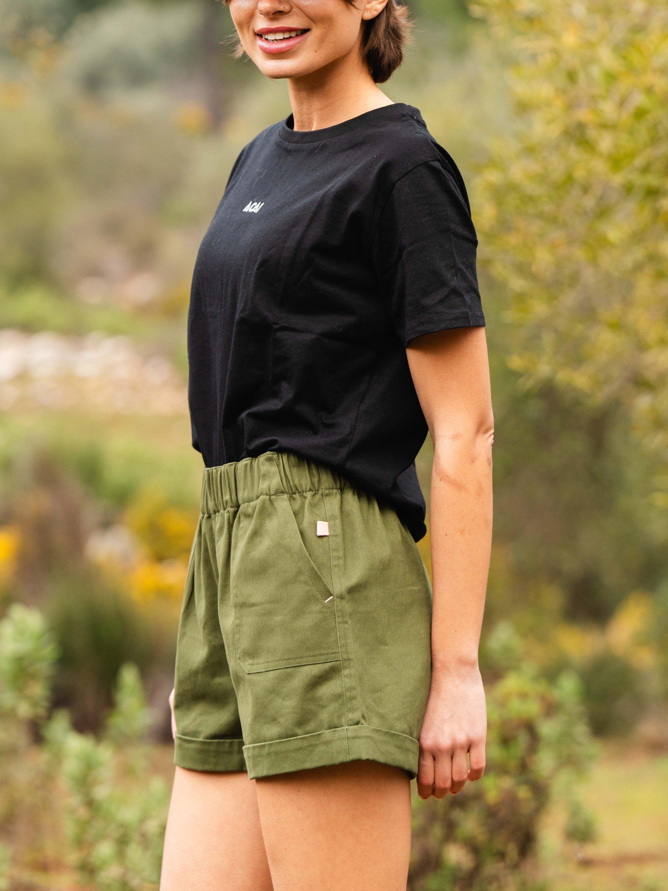 Product image 2 of 5, which shows ACAI Boxy Fit Cotton T-Shirt, Black, 6