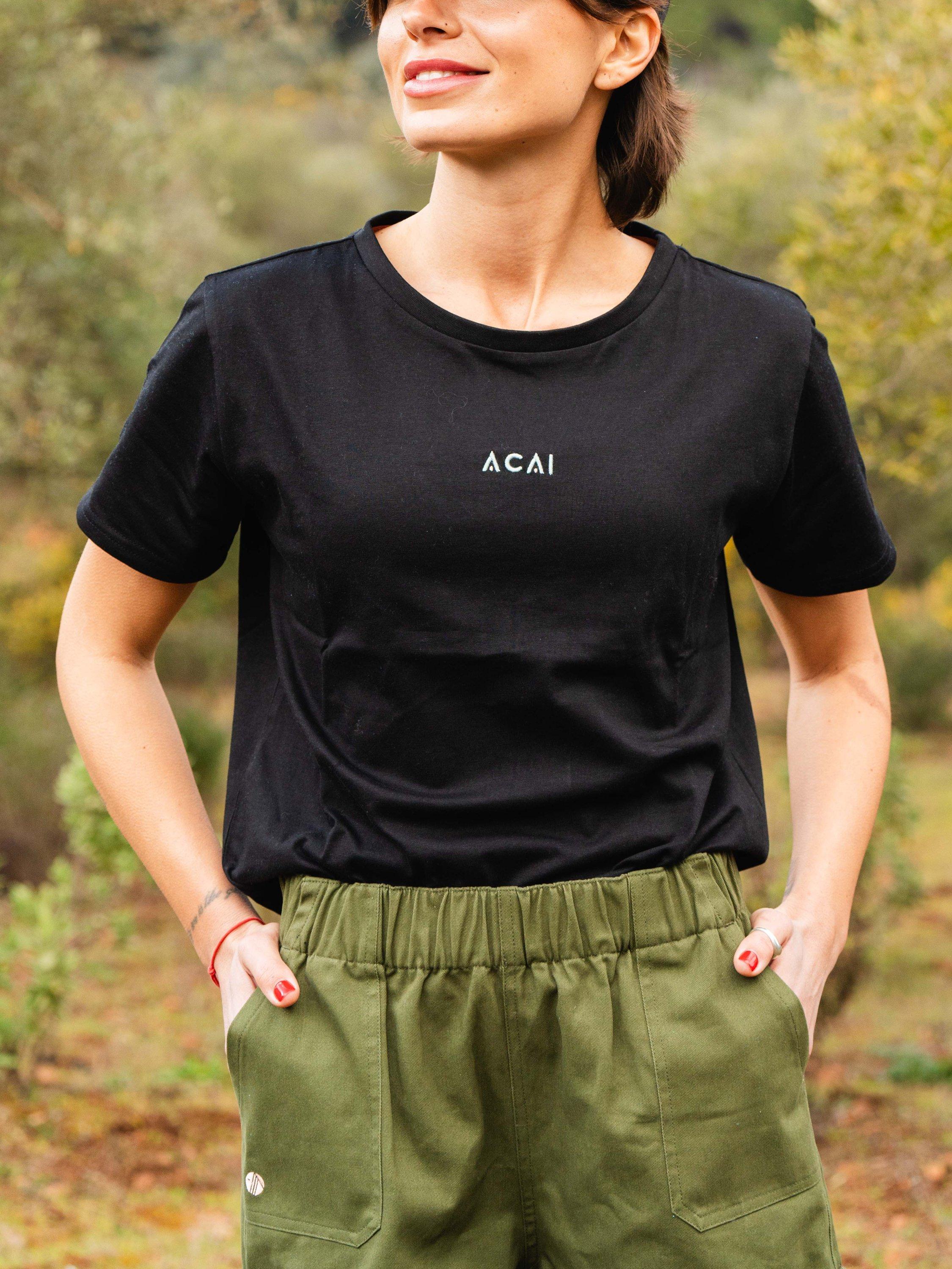 Product image 4 of 5, which shows ACAI Boxy Fit Cotton T-Shirt, Black, 6