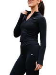 ACAI Encompass Full Zip Stretch Top, Black