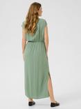 KAFFE KAcheer Midi Dress, Black, Mid Green