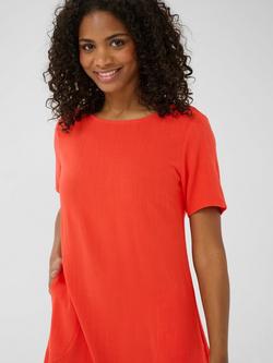 KAFFE Liny Short Sleeve Shift Dress - view 2, Grenadine
