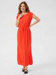 KAFFE Cheer Short Sleeve Maxi Dress, Grenadine