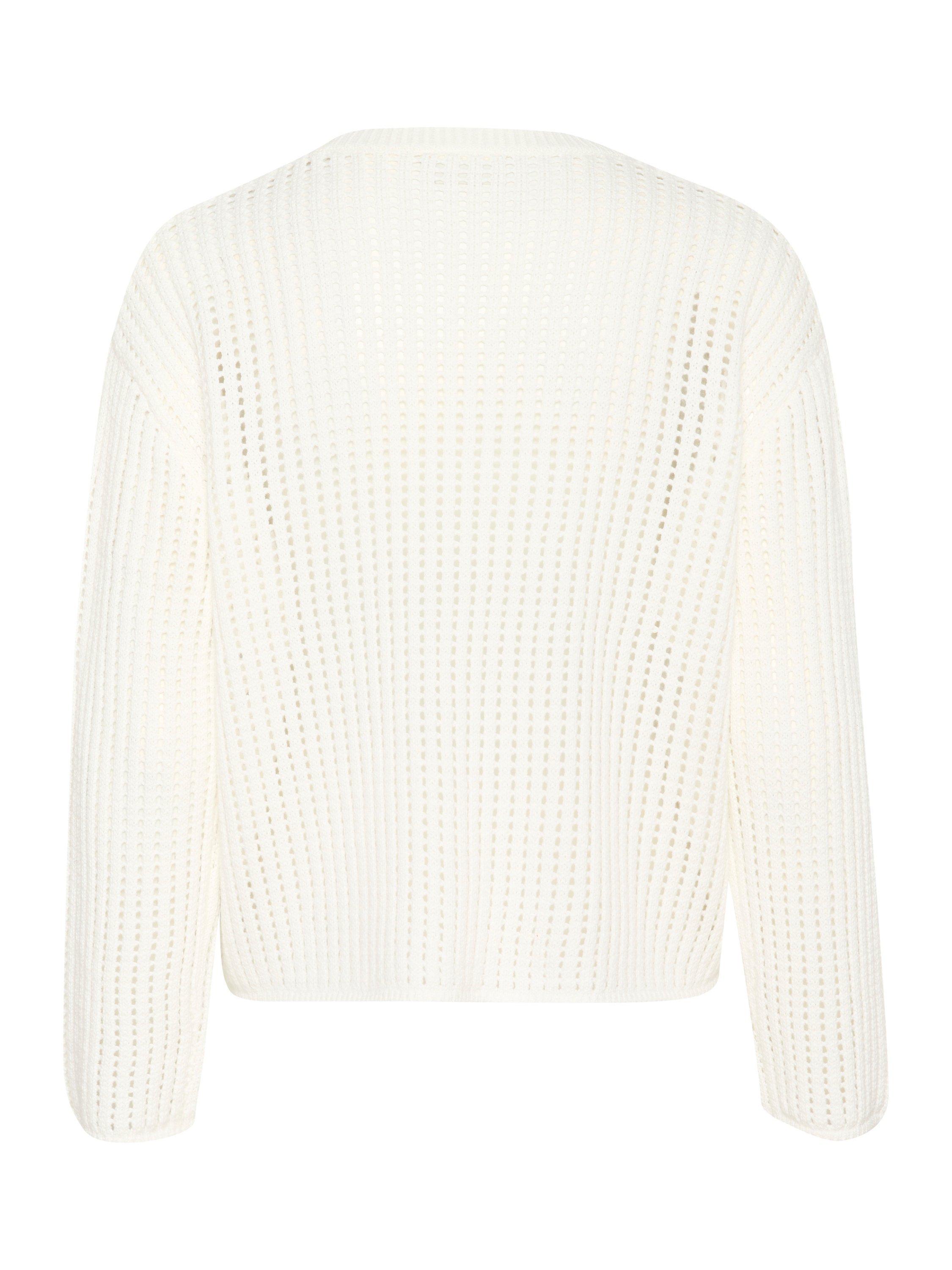 Product image 6 of 6, which shows KAFFE Solar Cotton Blend Pullover, Chalk, XL