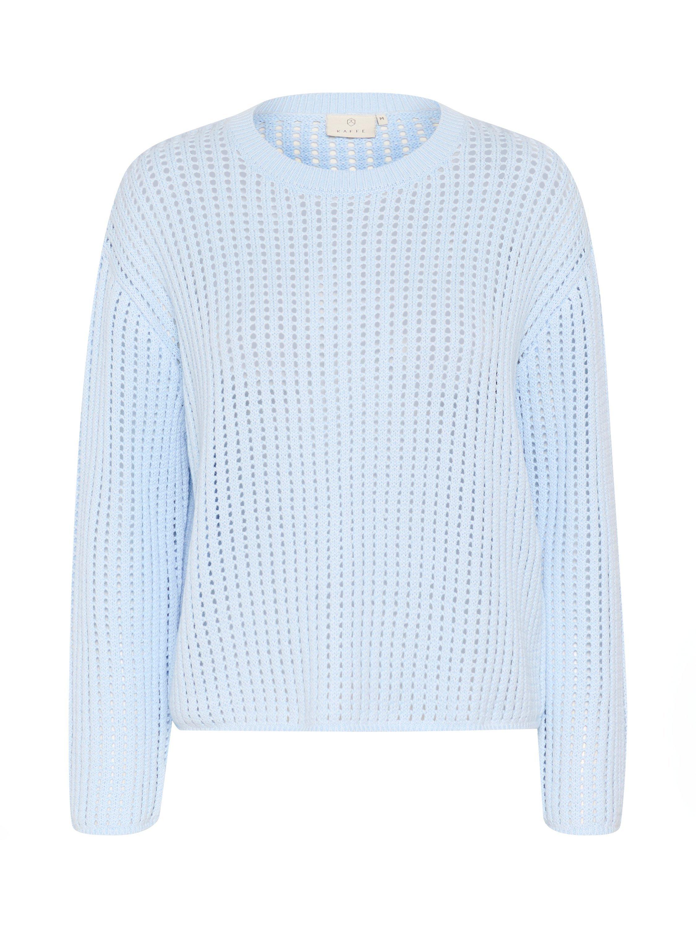 Product image 5 of 6, which shows KAFFE Solar Cotton Blend Pullover, Nantucket Breeze, XS