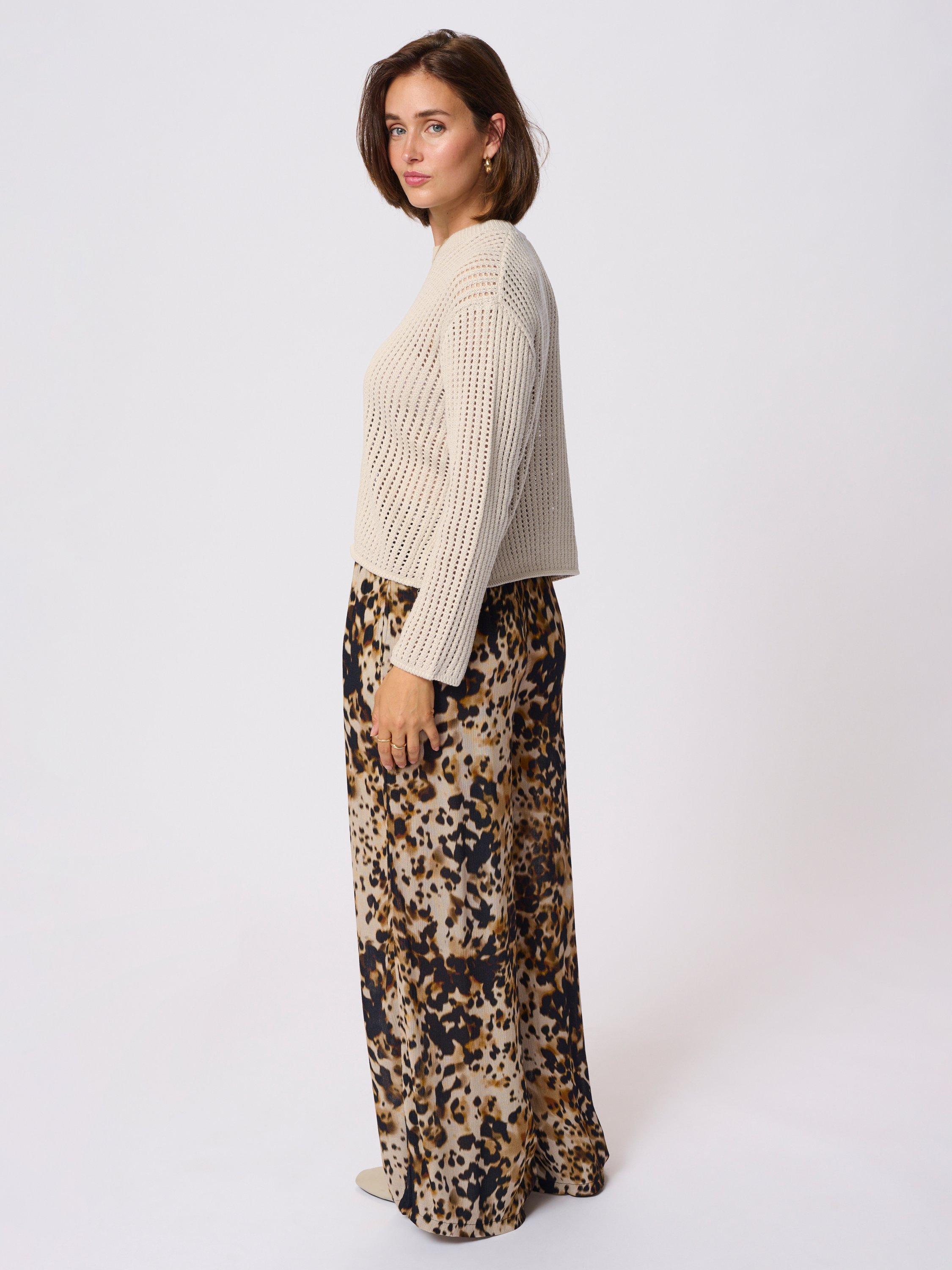 Product image 2 of 6, which shows KAFFE Solar Cotton Blend Pullover, Feather Gray, XS