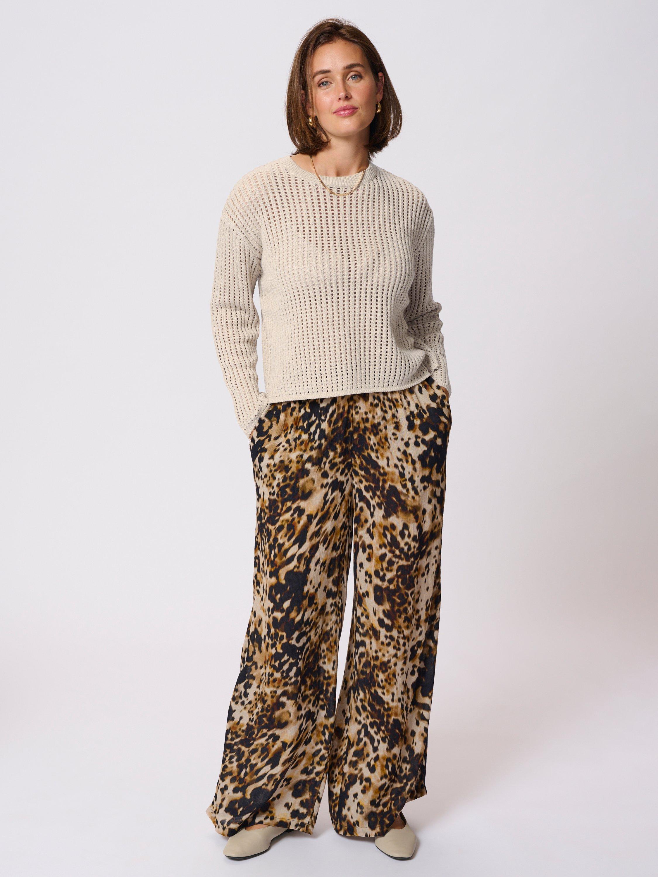 Product image 3 of 6, which shows KAFFE Solar Cotton Blend Pullover, Feather Gray, XS