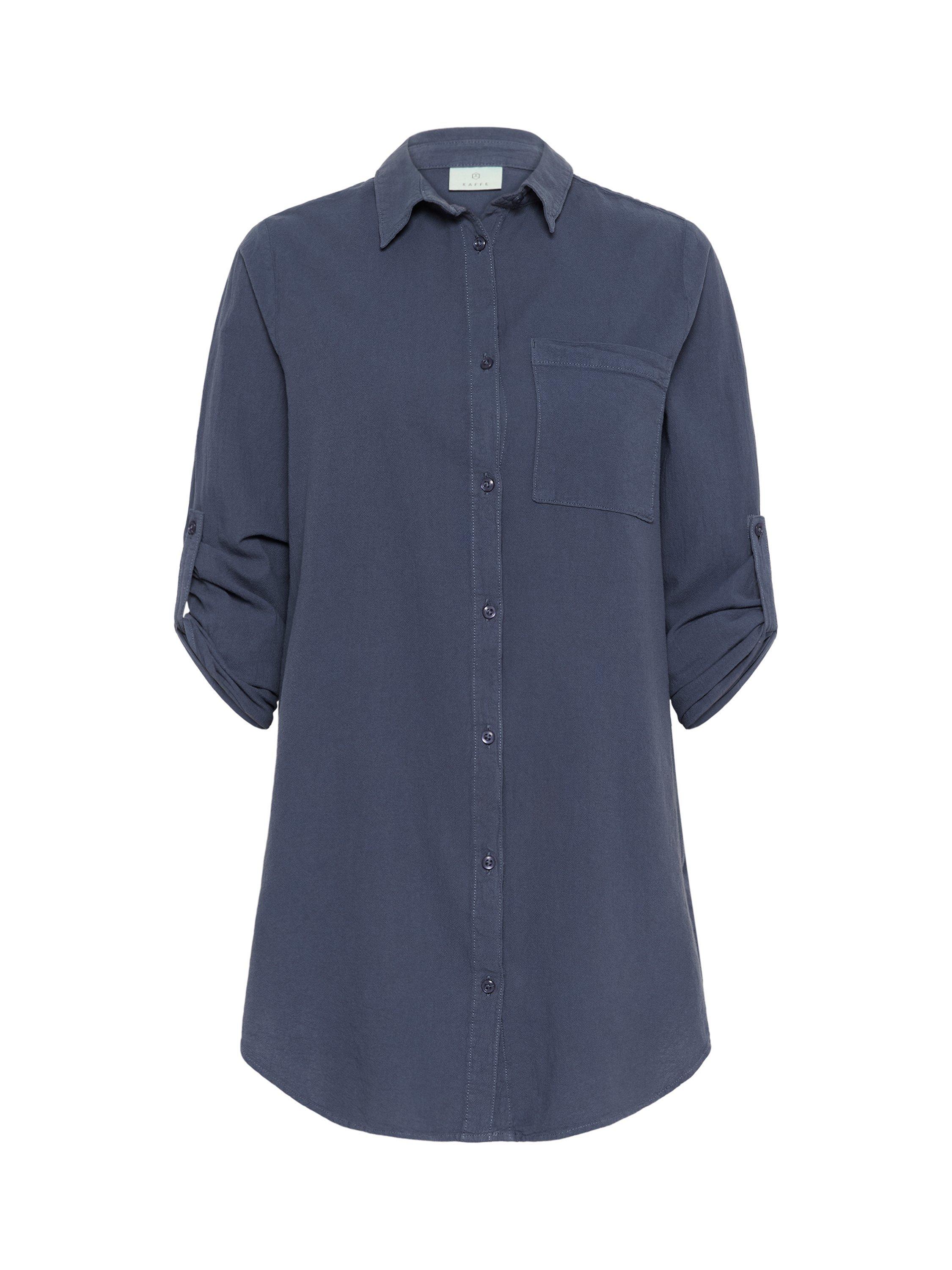 Product image 4 of 6, which shows KAFFE KAnaya Tunic Top, Vintage Indigo, 8