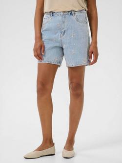 KAFFE KAbabeth High Waisted Denim Shorts, Blue, Blue