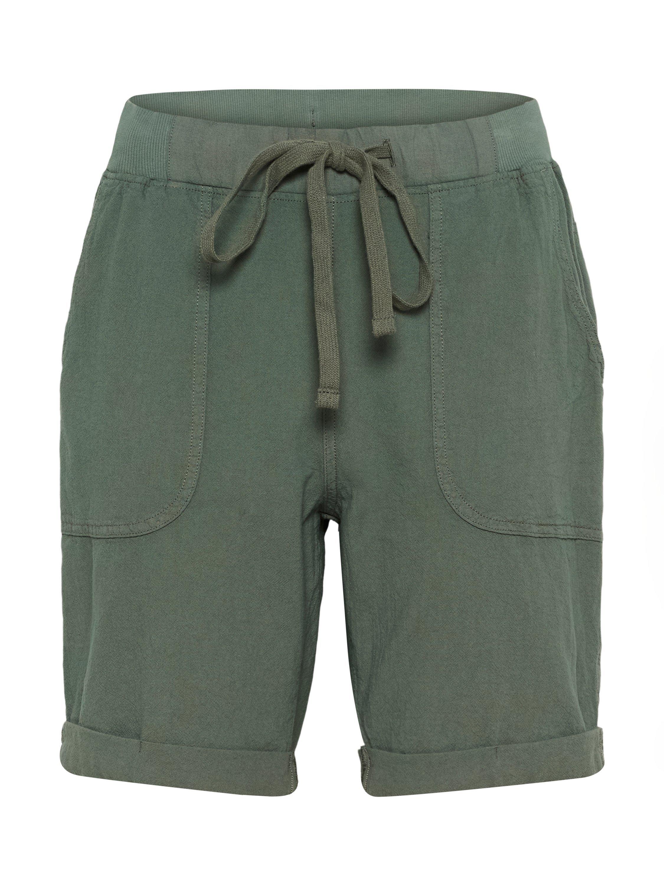 Product image 4 of 5, which shows KAFFE Naya Cotton Shorts, Balsam Green, 8