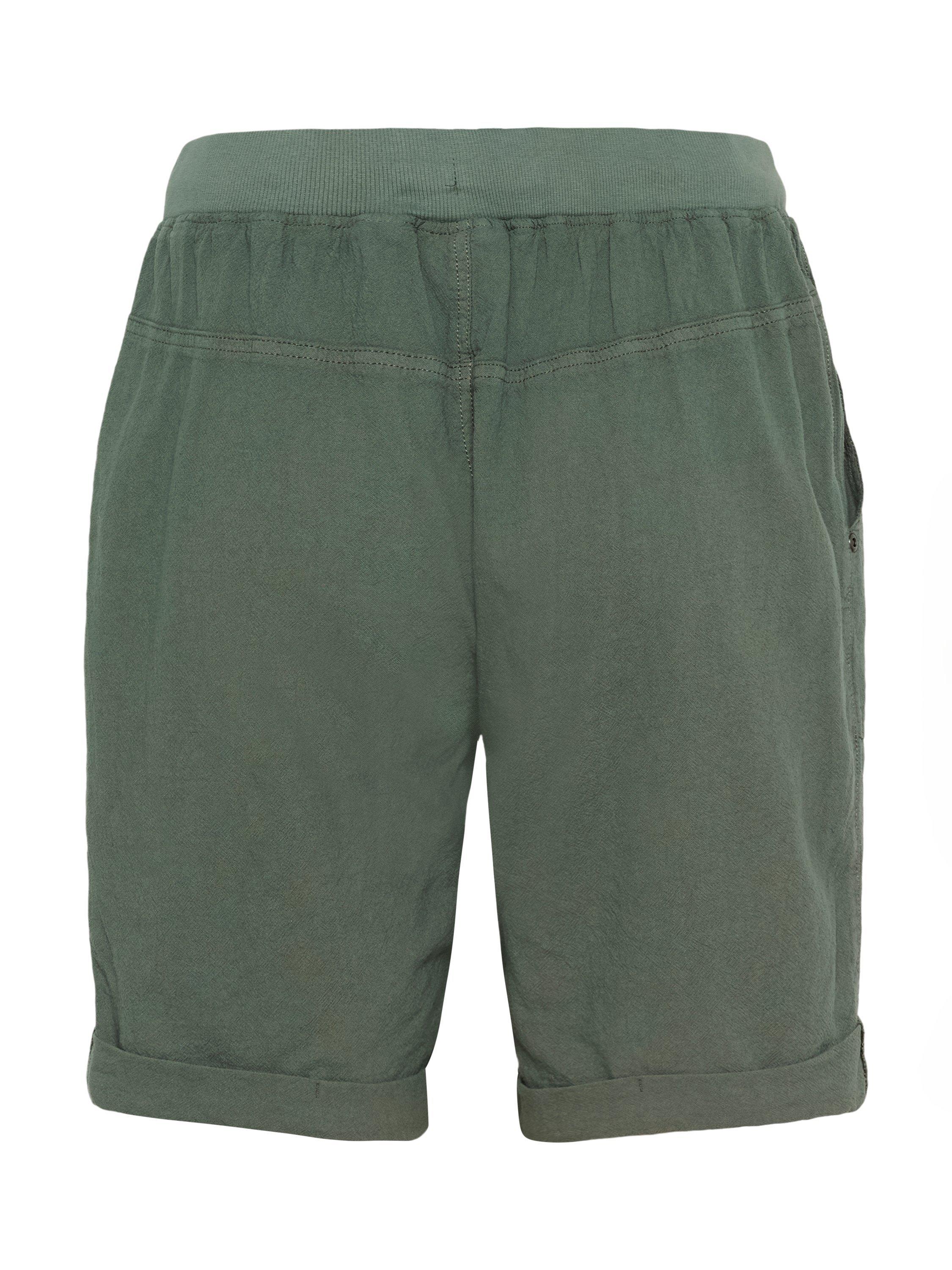 Product image 5 of 5, which shows KAFFE Naya Cotton Shorts, Balsam Green, 8